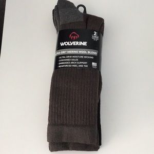 Wolverine )2pk) Merino Wool Blend Socks